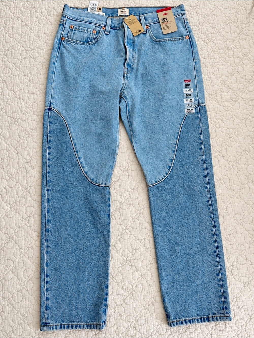 Levi’s 501 Original Paneled Two-Tone Jeans NWT 31x30